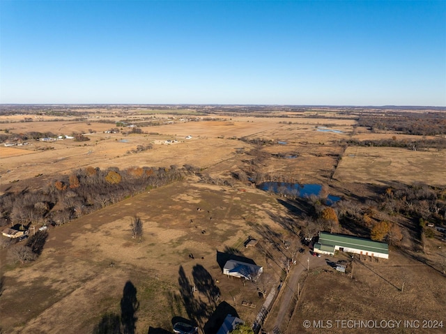 drone / aerial view featuring a rural view