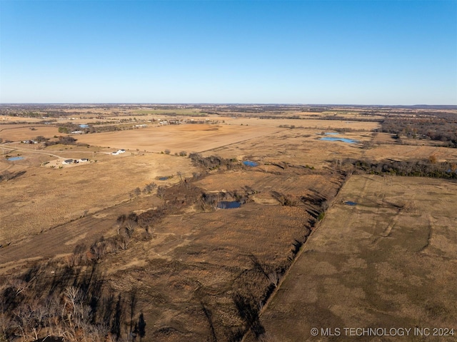 drone / aerial view featuring a rural view