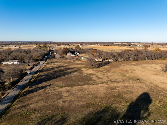 aerial view with a rural view