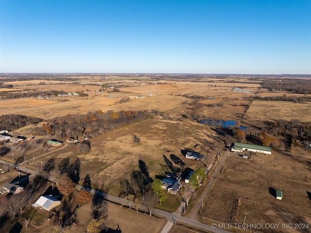 bird's eye view featuring a rural view