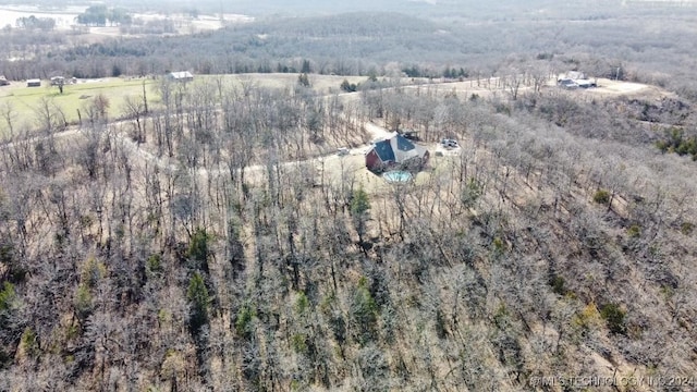 bird's eye view featuring a rural view