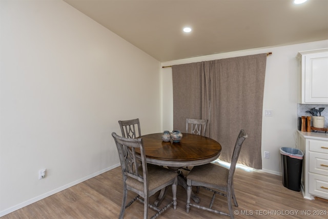 dining room featuring light hardwood / wood-style floors