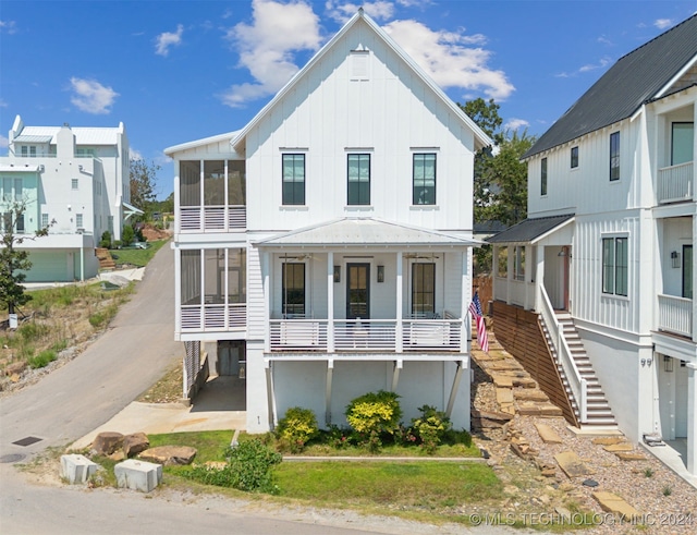 view of front of property with a porch