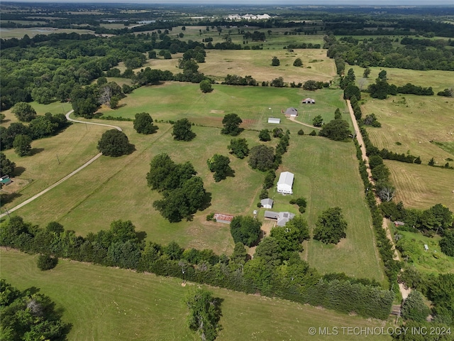 aerial view with a rural view