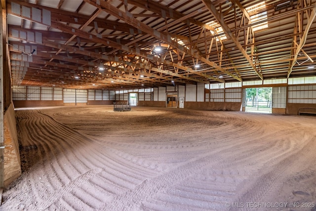 view of horse barn