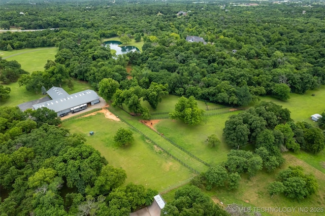 bird's eye view featuring a rural view