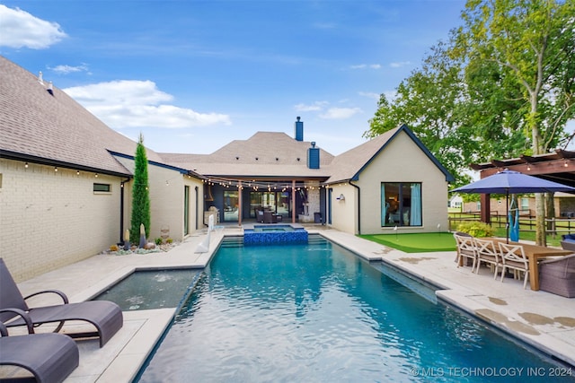 view of pool with a patio area