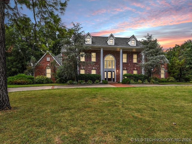13706 S 18th St, Bixby, OK 74008 - view of front facade featuring a lawn