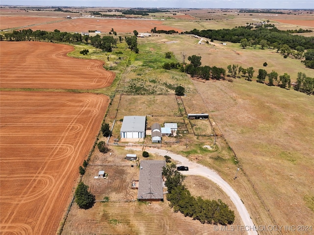 bird's eye view featuring a rural view