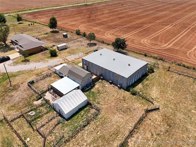 bird's eye view with a rural view