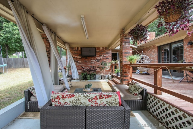 view of patio / terrace featuring a deck