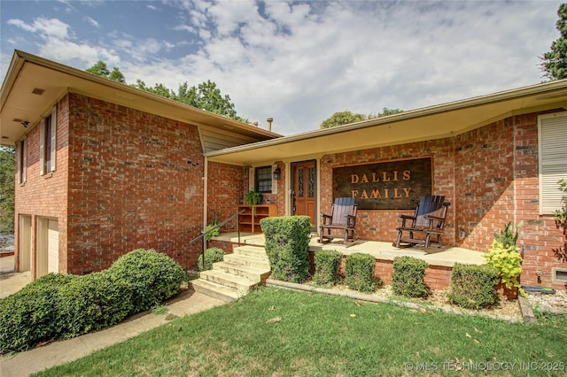 entrance to property featuring a garage