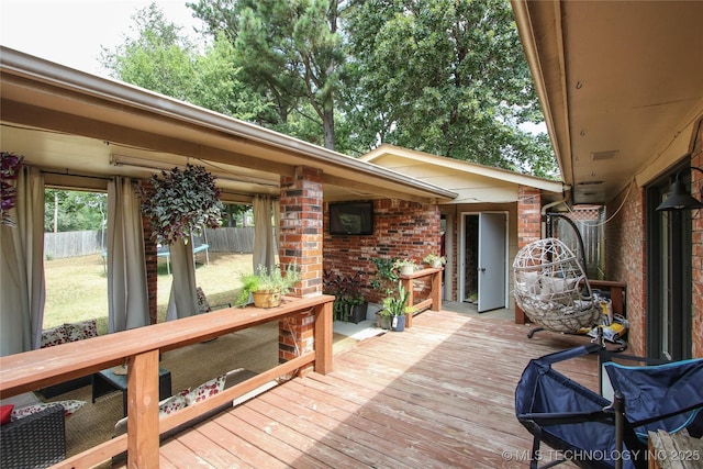 view of wooden deck