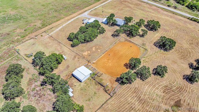 bird's eye view featuring a rural view