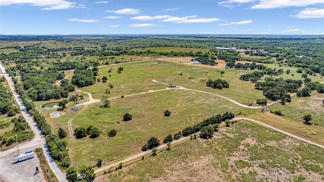 bird's eye view featuring a rural view