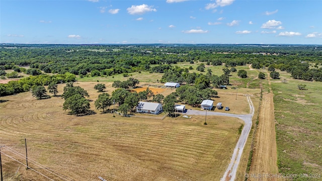 bird's eye view featuring a rural view