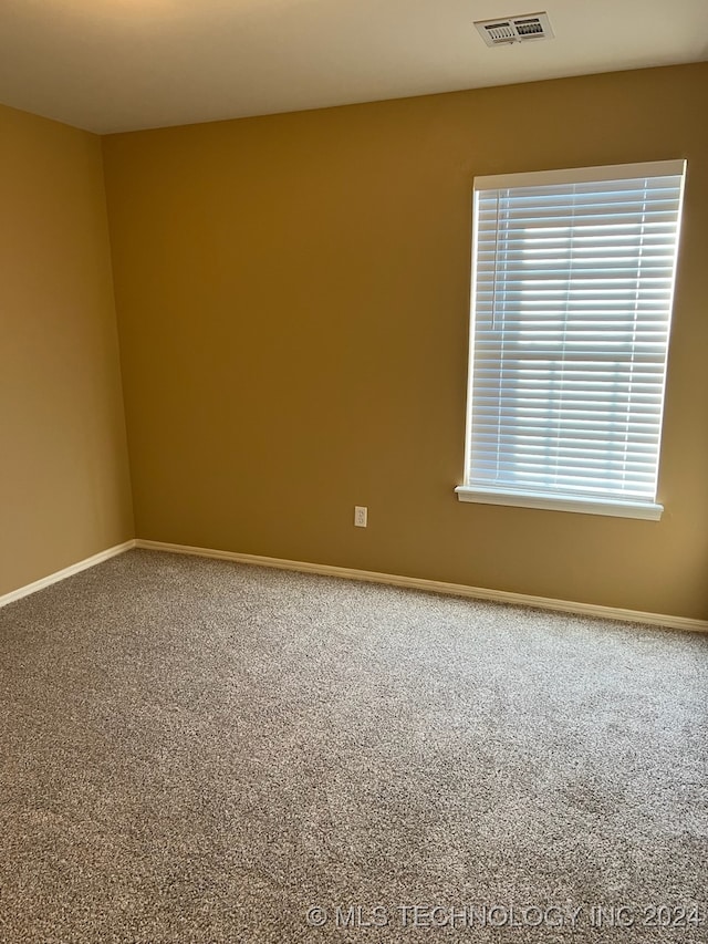 view of carpeted spare room