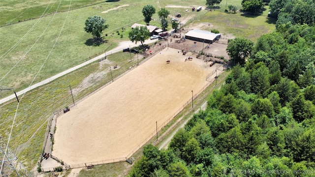 drone / aerial view featuring a rural view