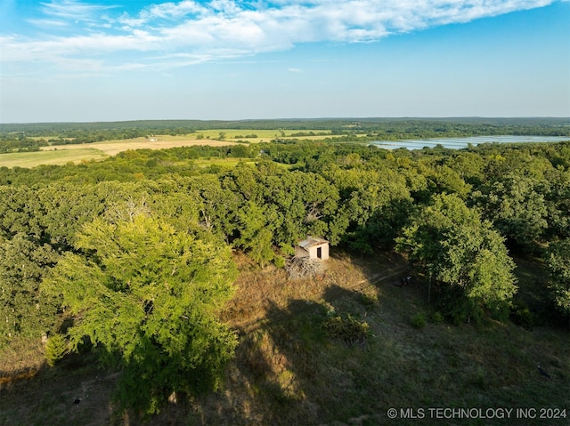 8248 E 122nd Rd, Wetumka, OK 74883 - aerial view of property and surrounding area featuring a heavily wooded area
