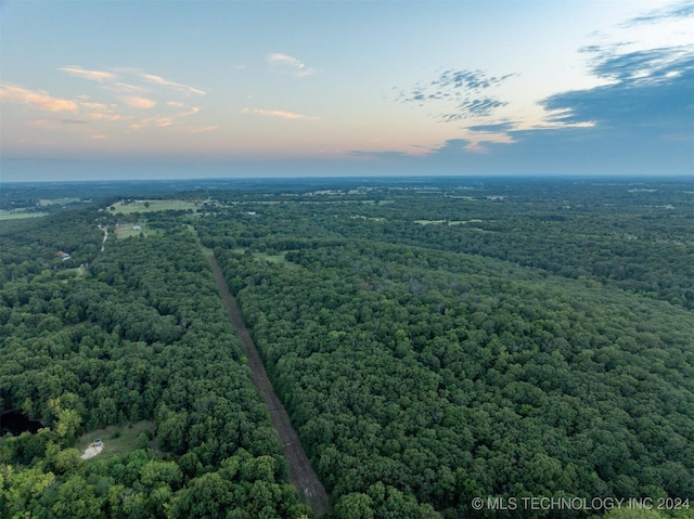 8248 E 122nd Rd, Wetumka, OK 74883 - aerial view at dusk of a view of trees