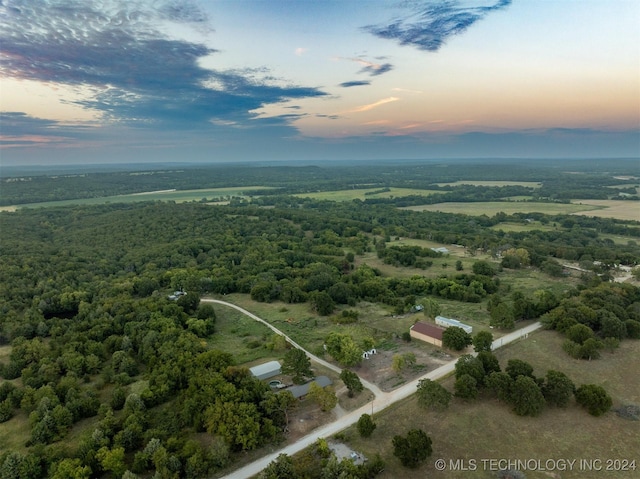 8248 E 122nd Rd, Wetumka, OK 74883 - view of aerial view at dusk