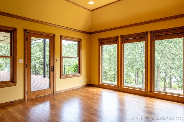 unfurnished sunroom featuring plenty of natural light