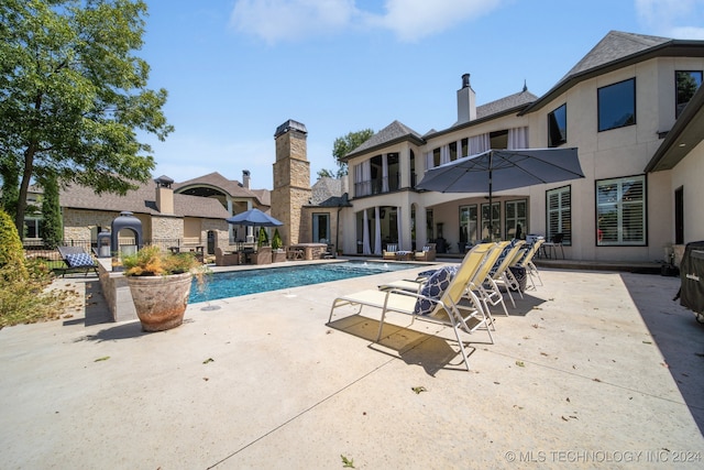 view of pool with a patio area