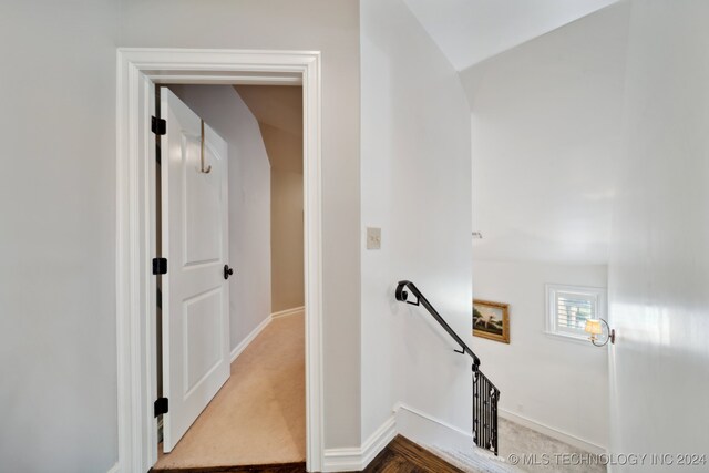 hallway with carpet