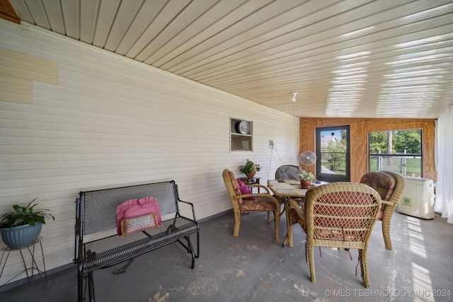 view of sunroom