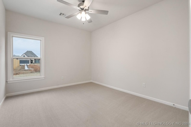 5424 E 125th Pl S, Bixby, OK 74008 - unfurnished room featuring light carpet, baseboards, and ceiling fan