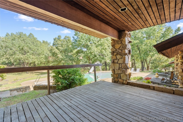 view of wooden deck