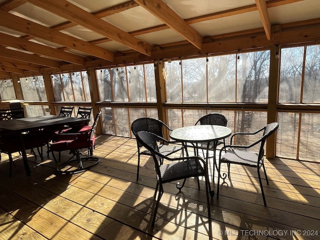 view of sunroom