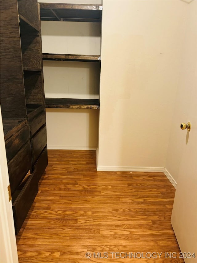 spacious closet featuring wood finished floors