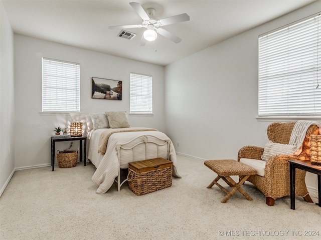 bedroom with ceiling fan