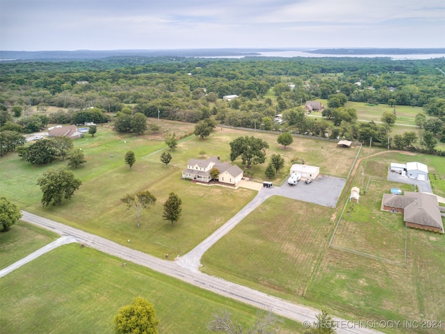 bird's eye view with a rural view