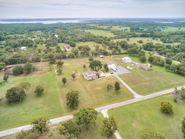 aerial view featuring a rural view