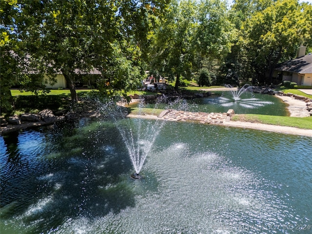 exterior space featuring a water view