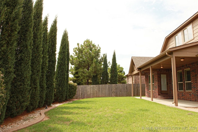 view of yard featuring a patio area