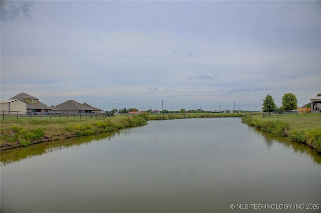 water view with fence