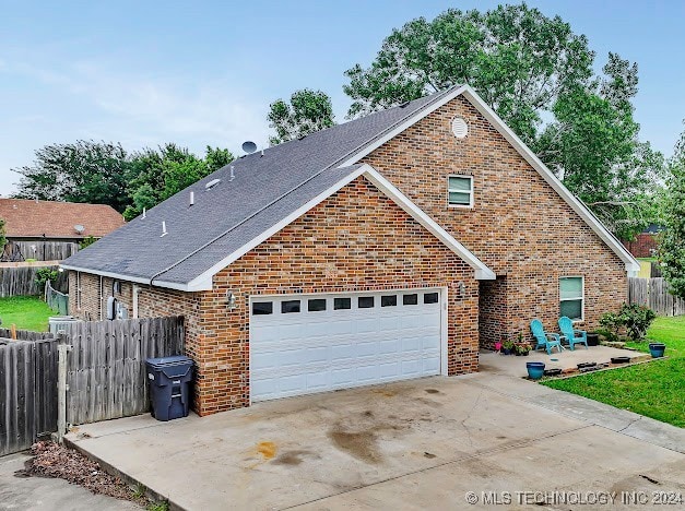 view of front property with a garage