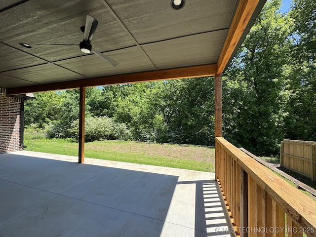 807 E Jacksonville St, Broken Arrow, OK 74012 - view of patio / terrace featuring ceiling fan