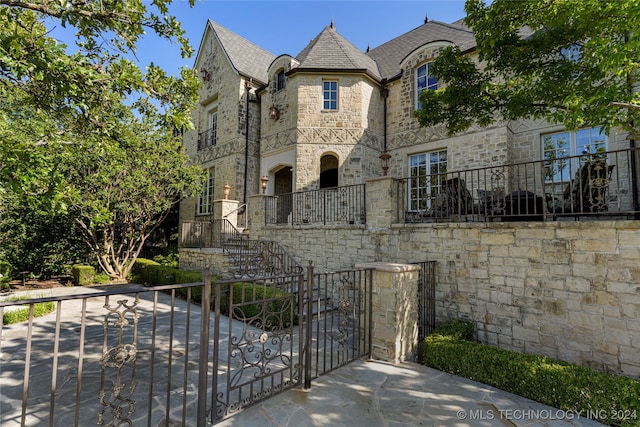 view of french country home