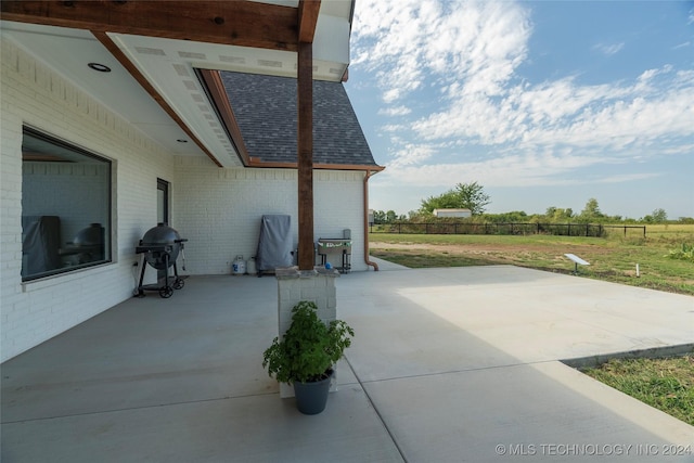 view of patio featuring area for grilling