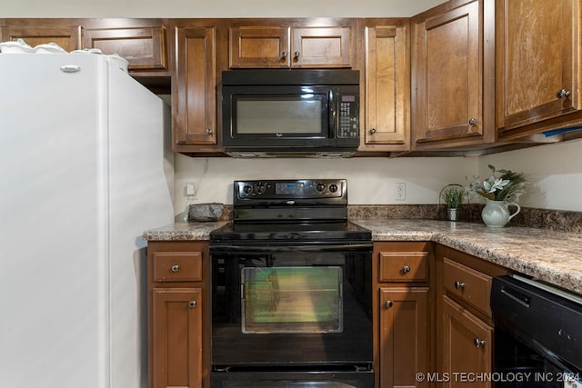 kitchen featuring black appliances