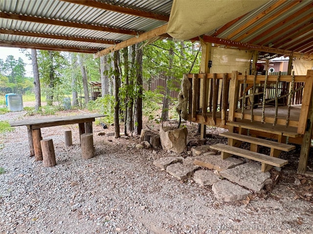 exterior space with a wooden deck