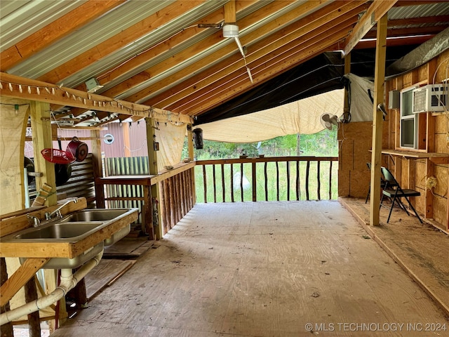 view of patio / terrace with sink