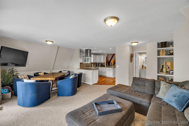 view of carpeted living room