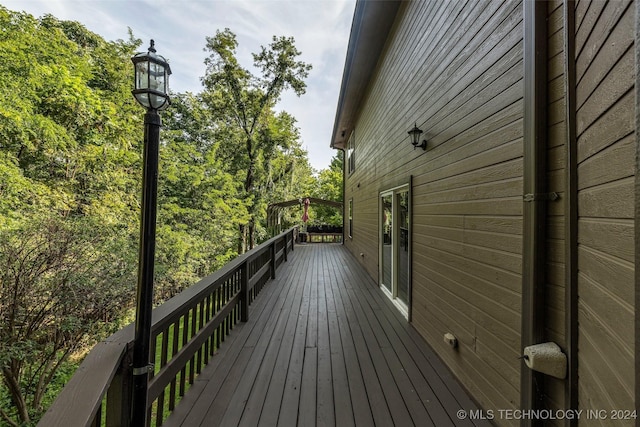 view of wooden deck