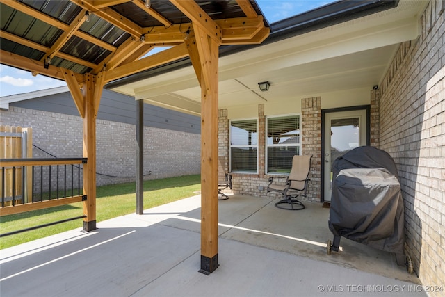 view of patio / terrace with area for grilling