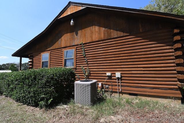 view of property exterior featuring central AC unit